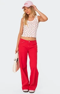 Edikted Berry Cool Printed Tank Top