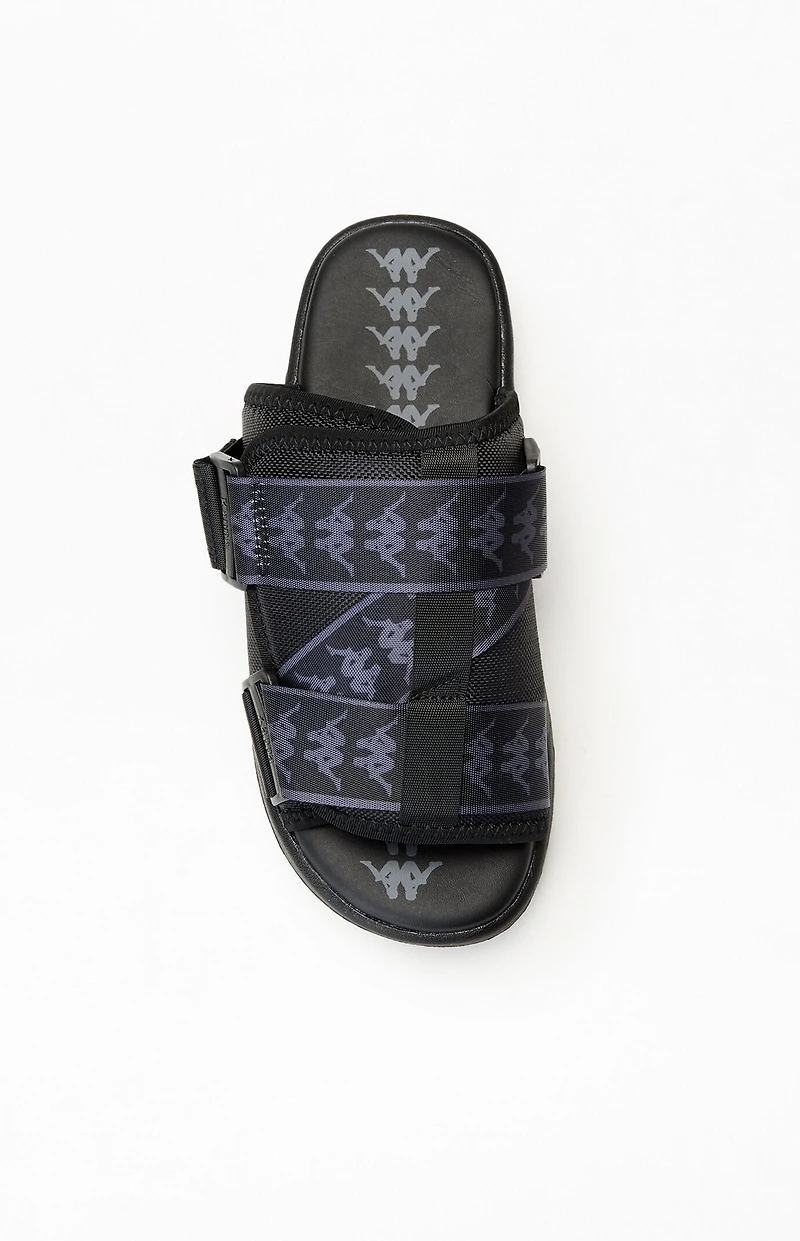 Kappa Black 222 Banda Mitel1 Slide Sandals