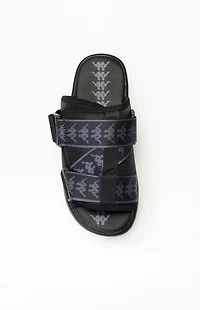 Kappa Black 222 Banda Mitel1 Slide Sandals