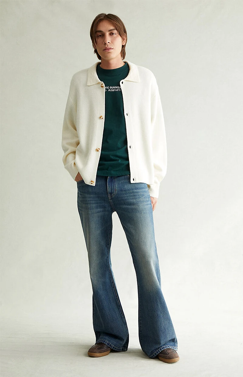 Pacsun Jordan Baggy Bootcut Jeans Medium Blue Tint