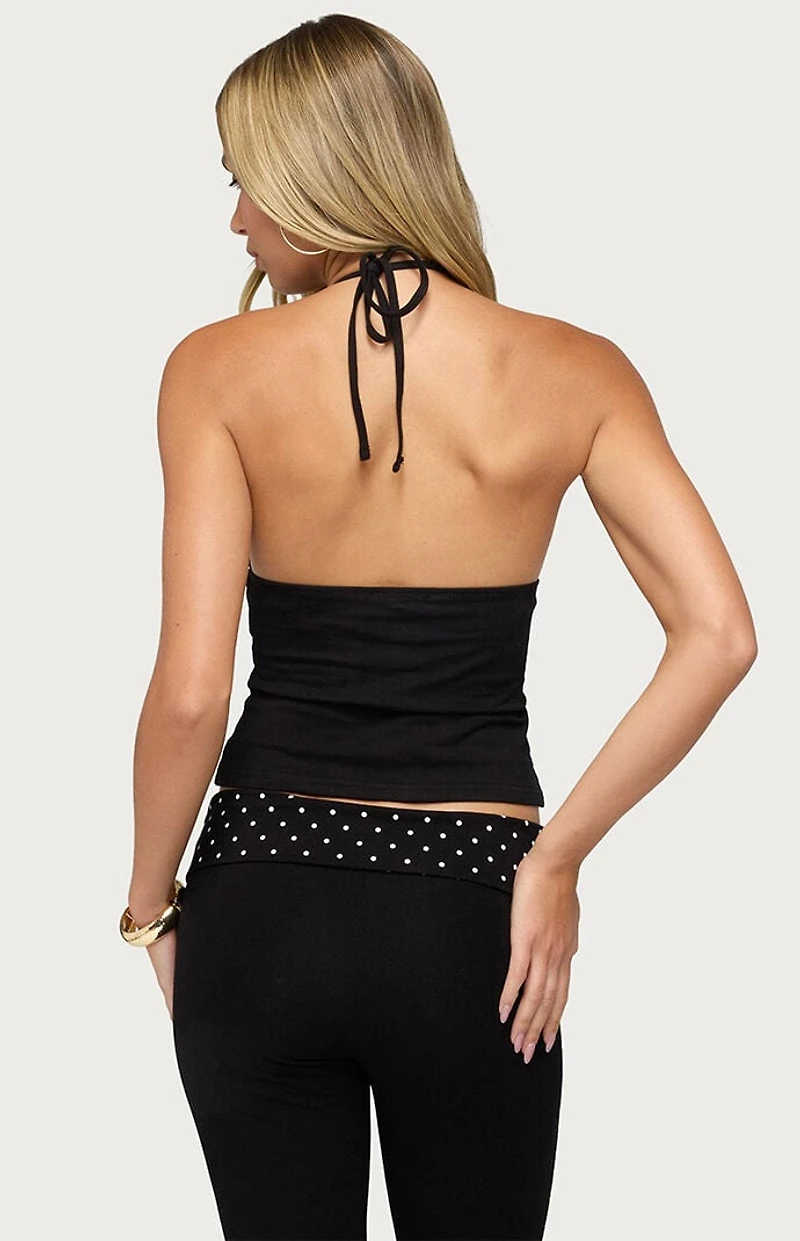 Edikted Noriah V Neck Halter Top