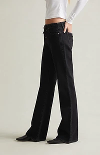 Pacsun Jade Low Rise Bootcut Jeans Lace-Up Black