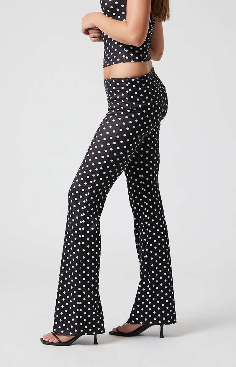 Beverly and Beck Polka Dot Flare Pants