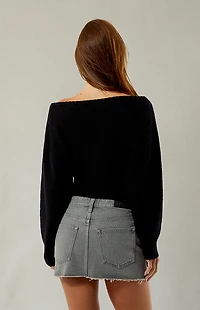 Pacsun Lara Gray Low Rise Denim Mini Skirt