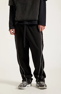 Pacsun Black Piping Track Sweatpants
