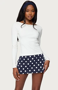 Edikted Savi Boat Neck Long Sleeve Top