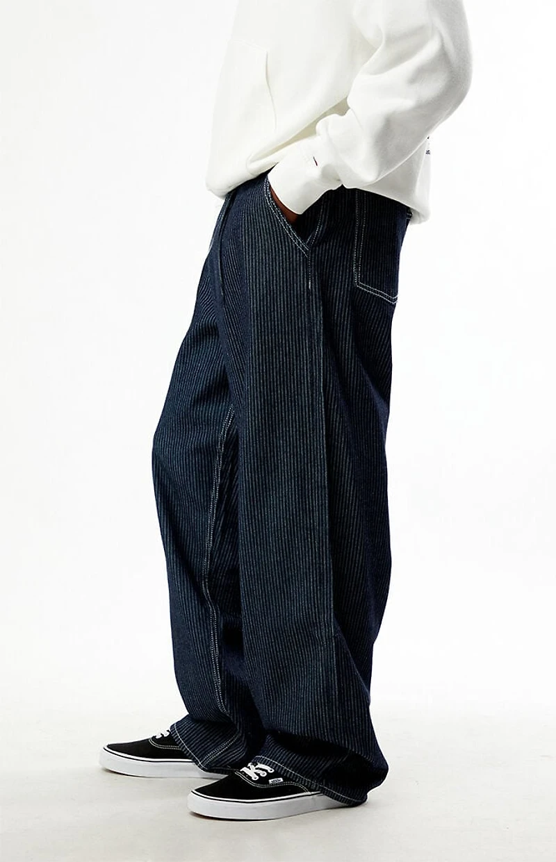 Guess Jeans Dark Blue Pinstripe Baggy