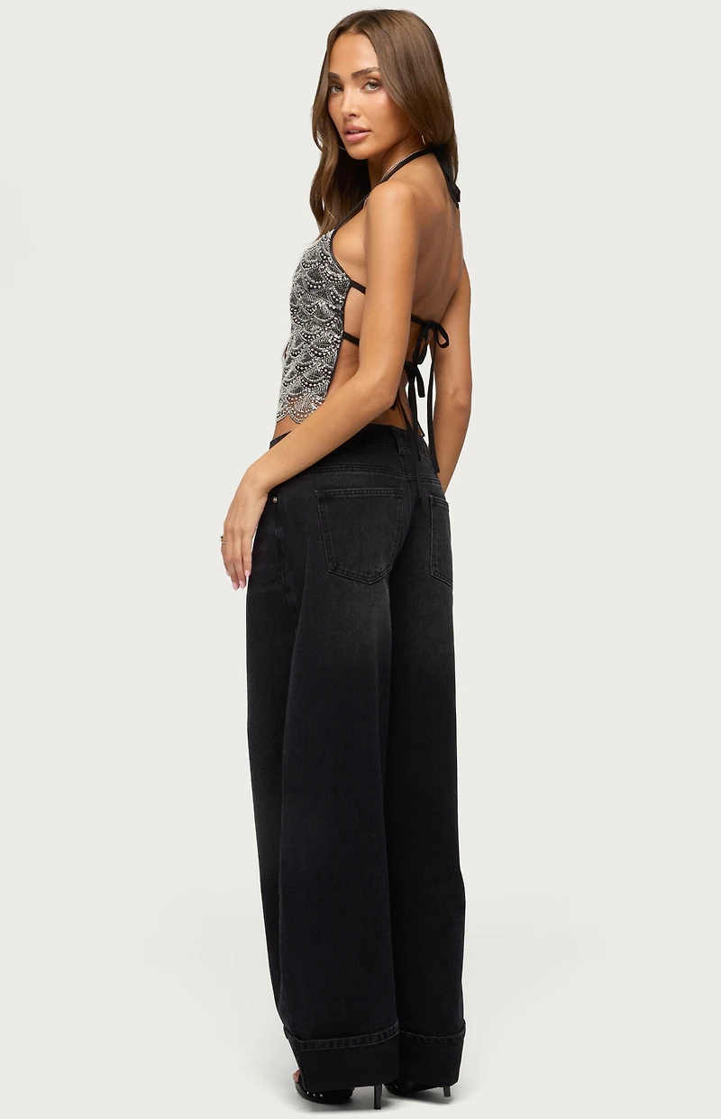 Edikted Kella Low Rise Baggy Jeans