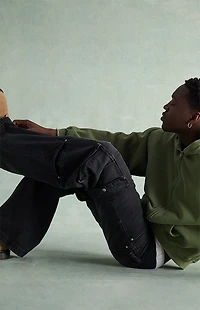 RARE DNM EDIT Black Washed Cargo Extreme Baggy Jeans