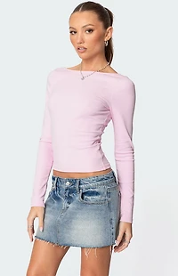 Edikted Nila Backless Boat Neck Top