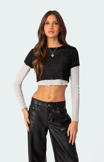 Edikted Layered Long Sleeve T-Shirt