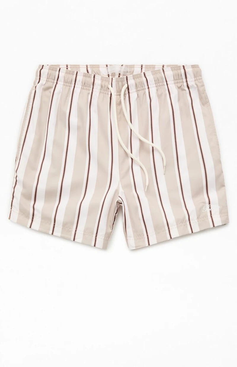 Pacsun Basket Striped 5" Swim Trunks