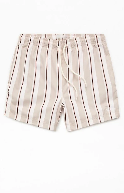 Pacsun Basket Striped 5" Swim Trunks