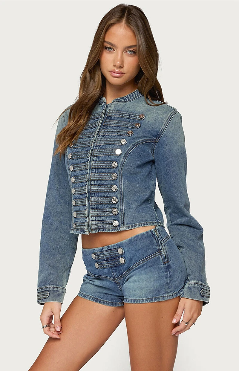 Edikted Jazzy Denim Napoleon Jacket