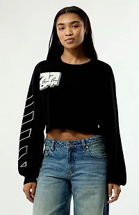 L/AB c/o Off-White Crew Neck Cropped Sweater