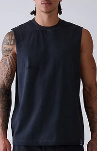 A.R.C. Washed Black Vintage Wash Cut Off Muscle T-Shirt