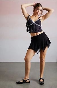 Third Charm Jordan Ribbon V-Neck Tank Top