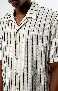 Pacsun Textured Vertical Striped Camp Shirt