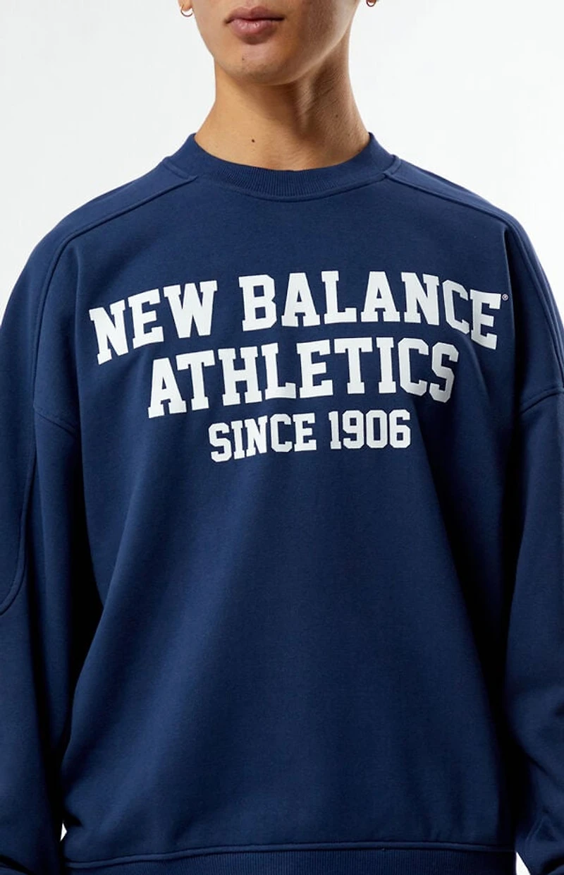 New Balance Navy Varsity Crew Neck Sweatshirt