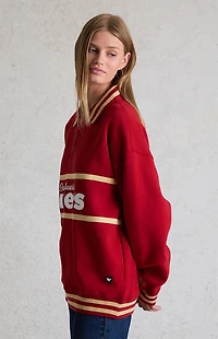 WILD COLLECTIVE x NFL SF 49ers Long Sleeve Polo Sweatshirt