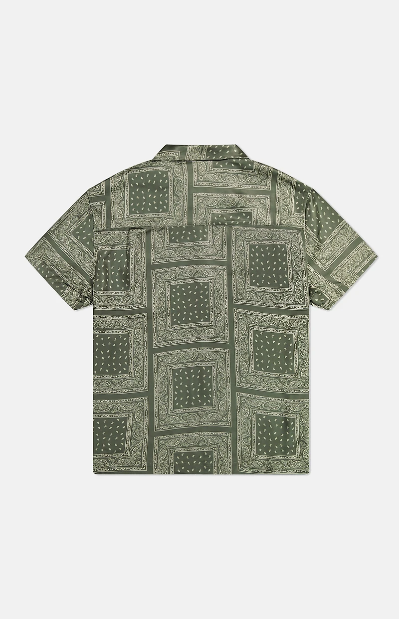 WeSC Olive Bandana Camp Shirt