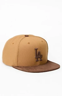 Mitchell & Ness Tan MLB LA Dodgers 100th Anniversary Strapback Hat