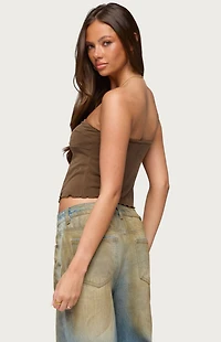 Edikted Lee Iridescent Cutout Top