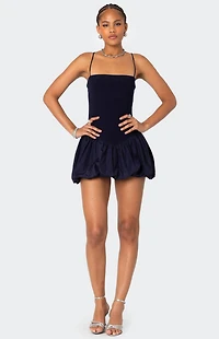 Edikted Ribbed Bubble Skirt Mini Dress