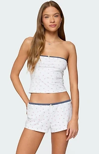 Edikted Stefi Floral Contrast Tube Top