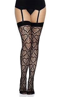 Leg Avenue Costume Amore Heart Net Thigh High Tights