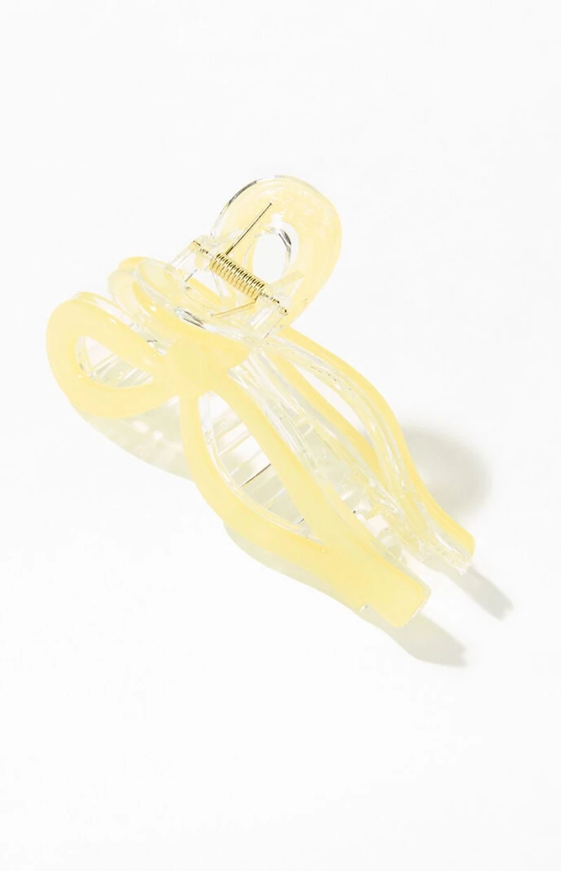 LA Hearts Yellow Bow Hair Claw Clip