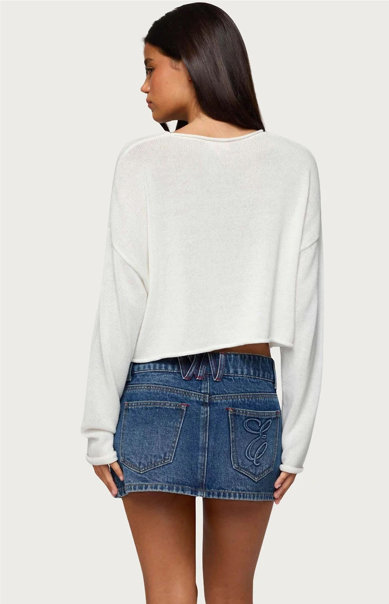 Edikted Lobster Babe Oversized Knit Top