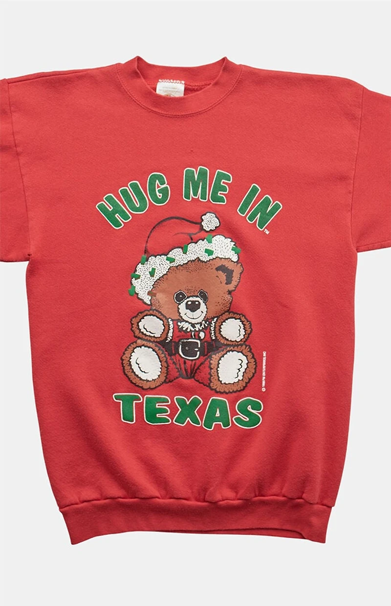 PS VINTAGE '80s Hug Me In Texas Crew Neck Sweatshirt
