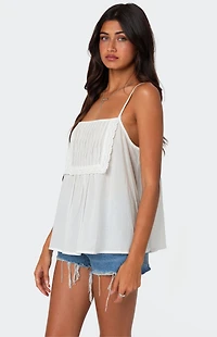 Edikted Eyelet Trim Paneled Top