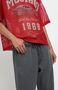 Pacsun Washed Black Johnny Fleece Straight Sweatpants