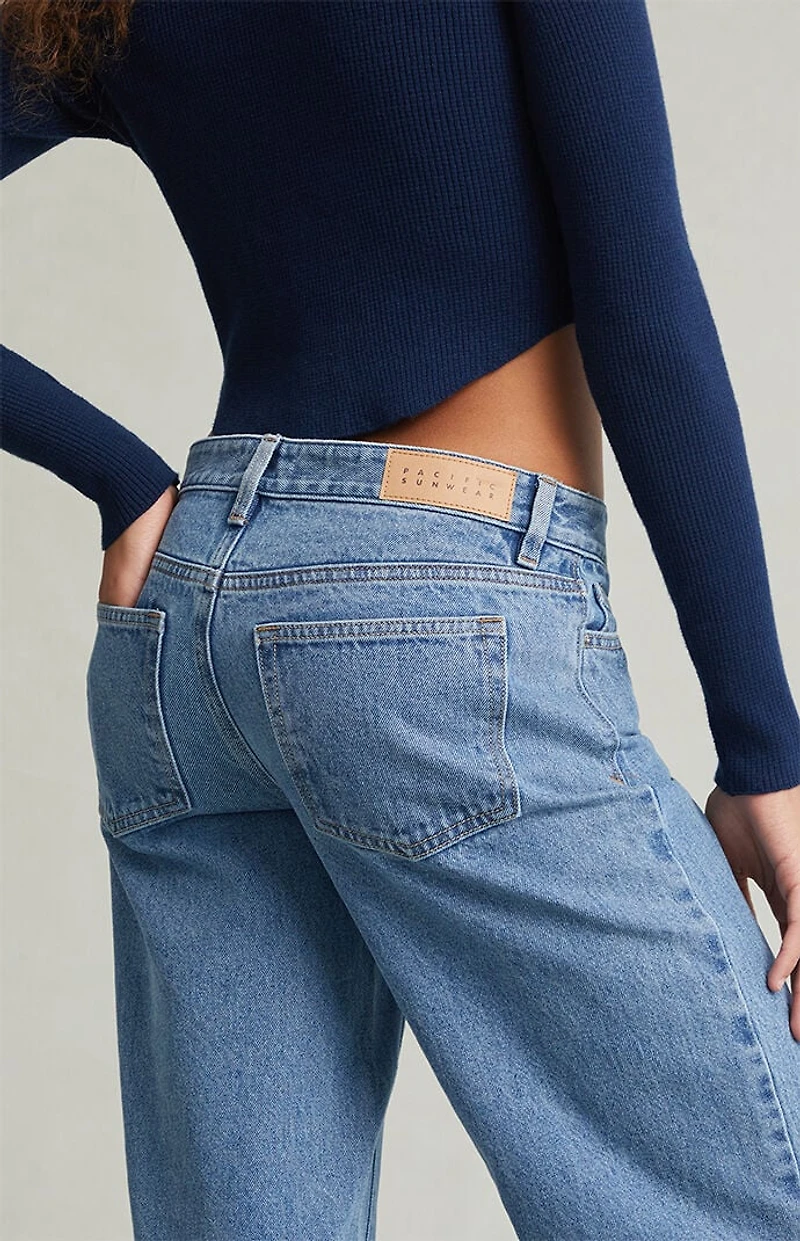 Pacsun Casey Low Rise Baggy Jeans Light Indigo Wash