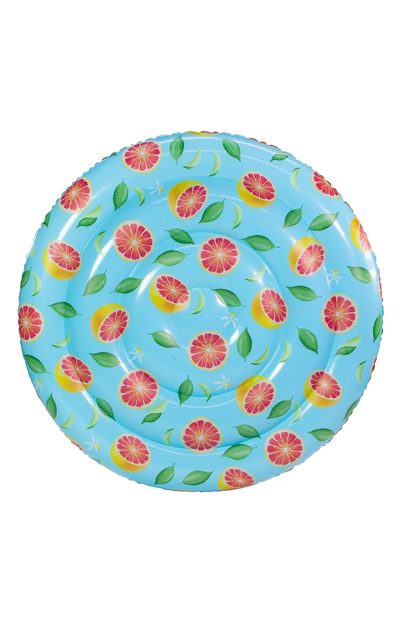 Pool Candy Inflatable Grapefruit Island Pool Float