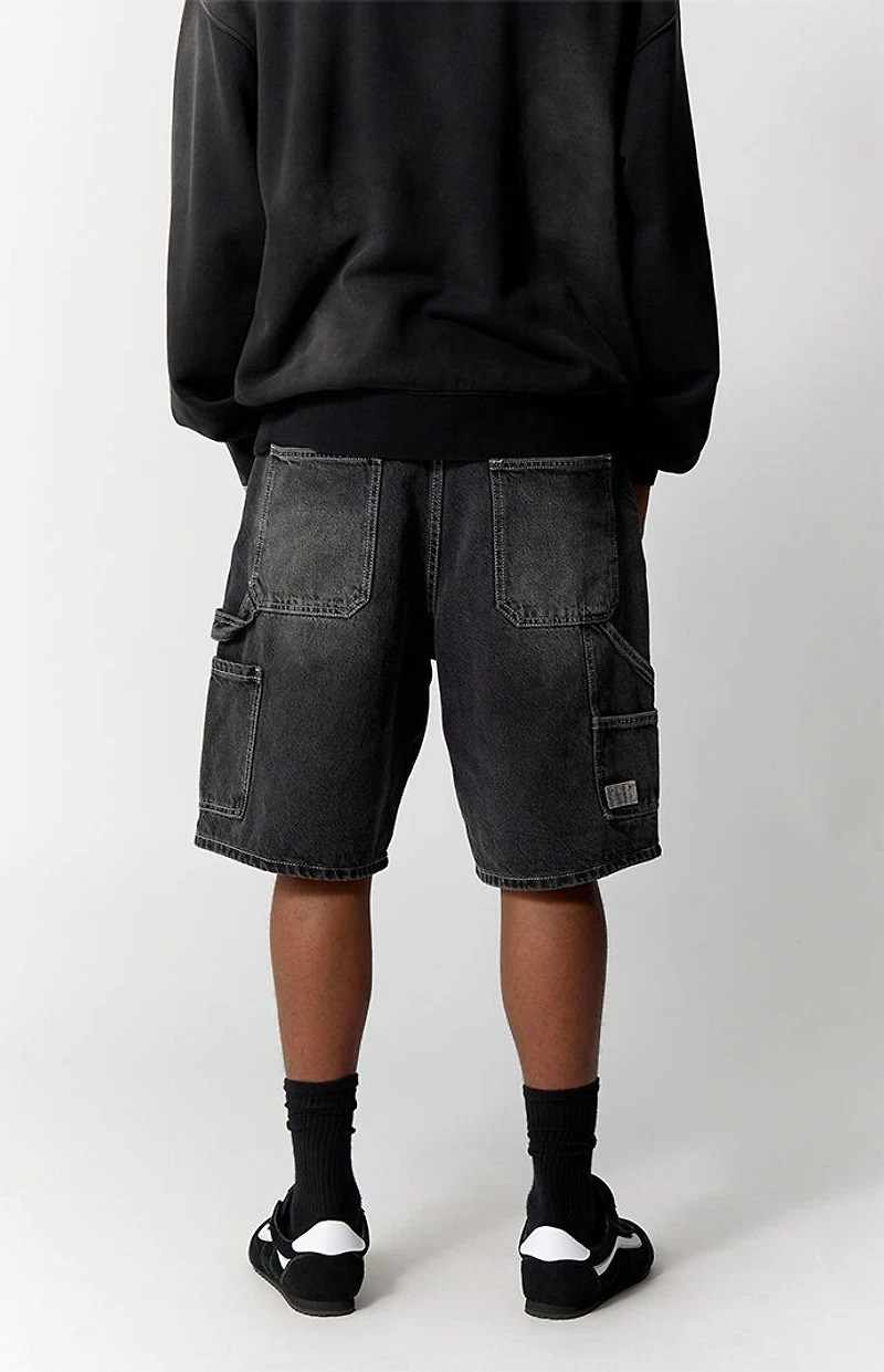 Pacsun Parker Baggy Jean Shorts Carpenter Black