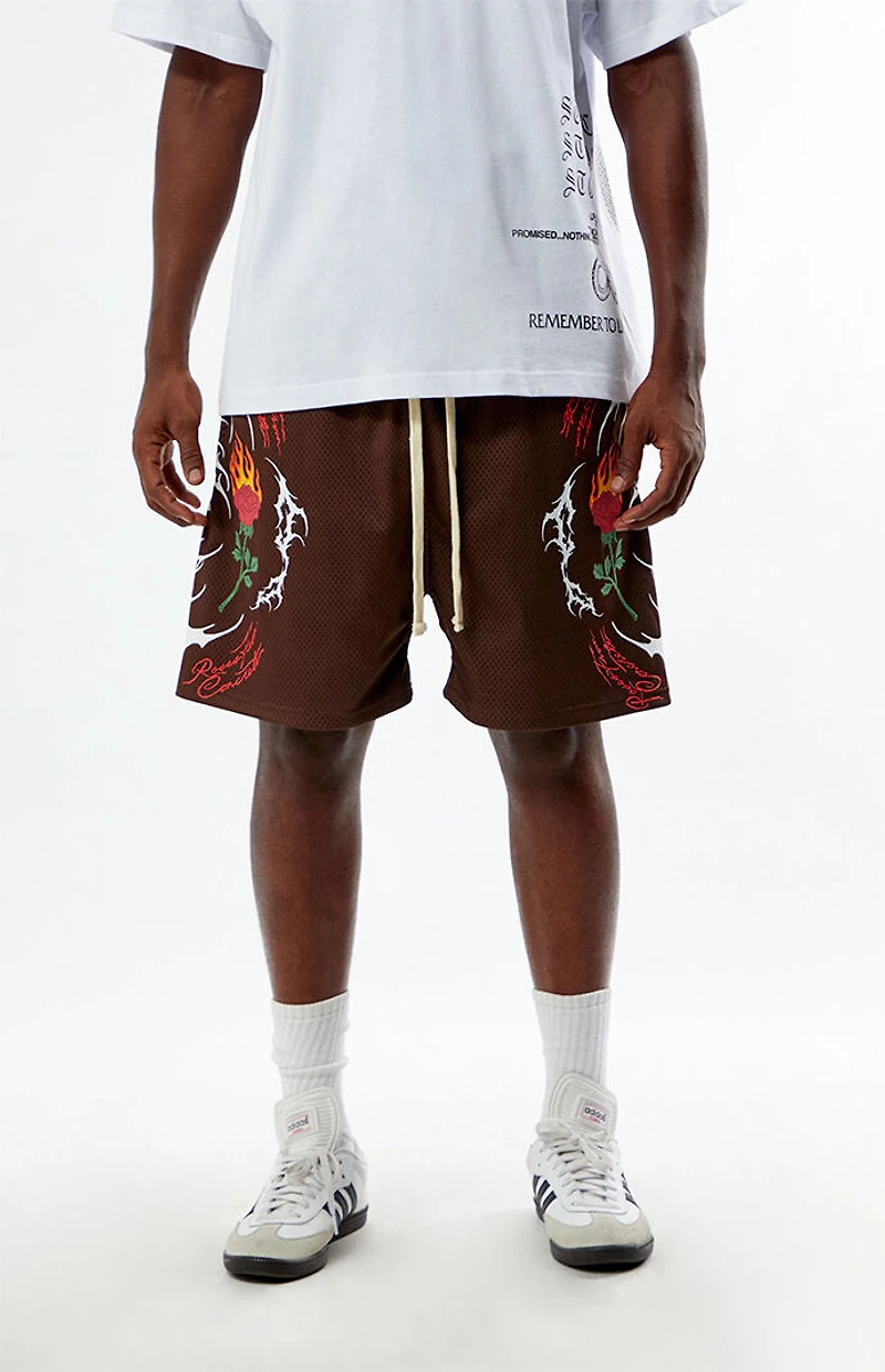 Civil Cyber Roses Mesh Basketball Shorts