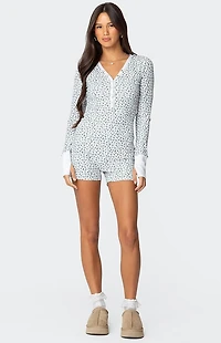 Edikted Meadow Printed Waffle Romper