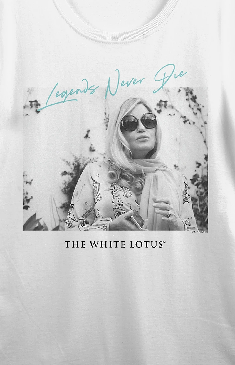 White Lotus Tanya McQuoid Legends Never Die T-Shirt