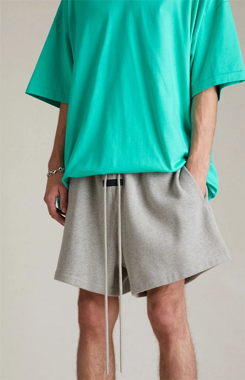 Fear of God ESSENTIALS Dark Heather Oatmeal Fleece Running Shorts