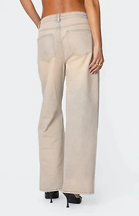 Edikted Dusty Washed Low Rise Jeans