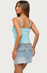 Edikted Emmaline Lacey Striped Tank Top