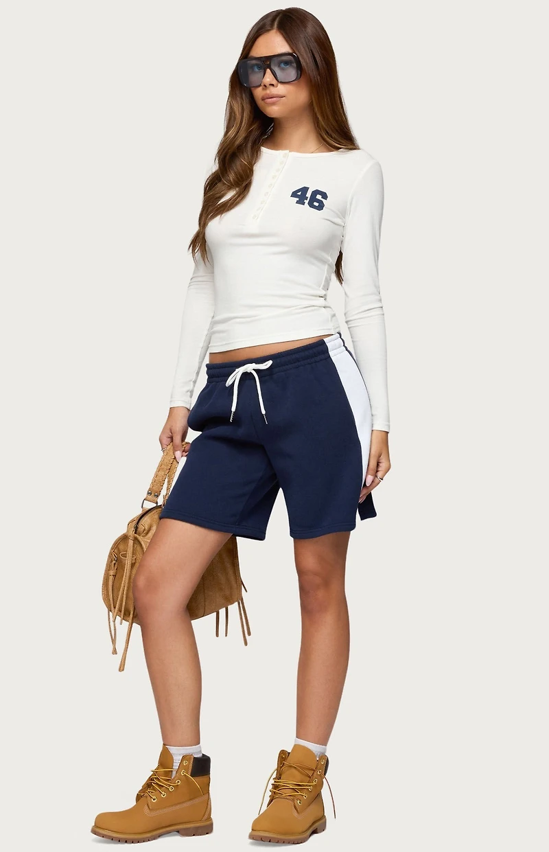 Edikted Contrast Nylon Bermuda Shorts