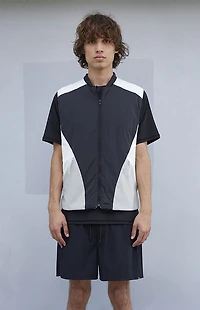 A.R.C. Black Nylon Color Block Vest