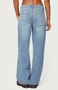Edikted Dutton Distressed Low Rise Jeans