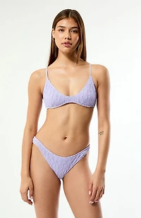 Pacsun Lavender Jessie Scrunch Low Rise Cheeky Bikini Bottom