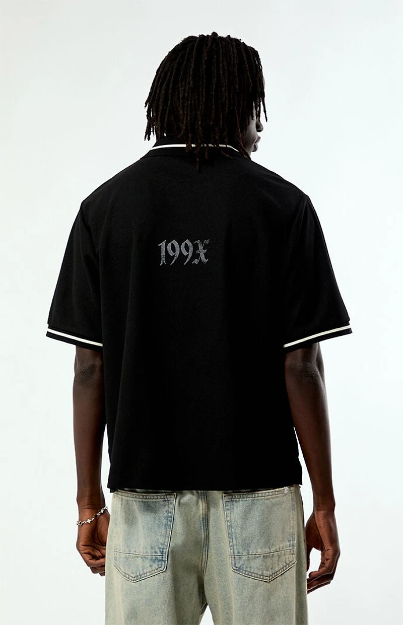 Pacsun Black 199x Short Sleeve Soccer Jersey