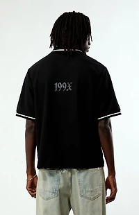 Pacsun Black 199x Short Sleeve Soccer Jersey
